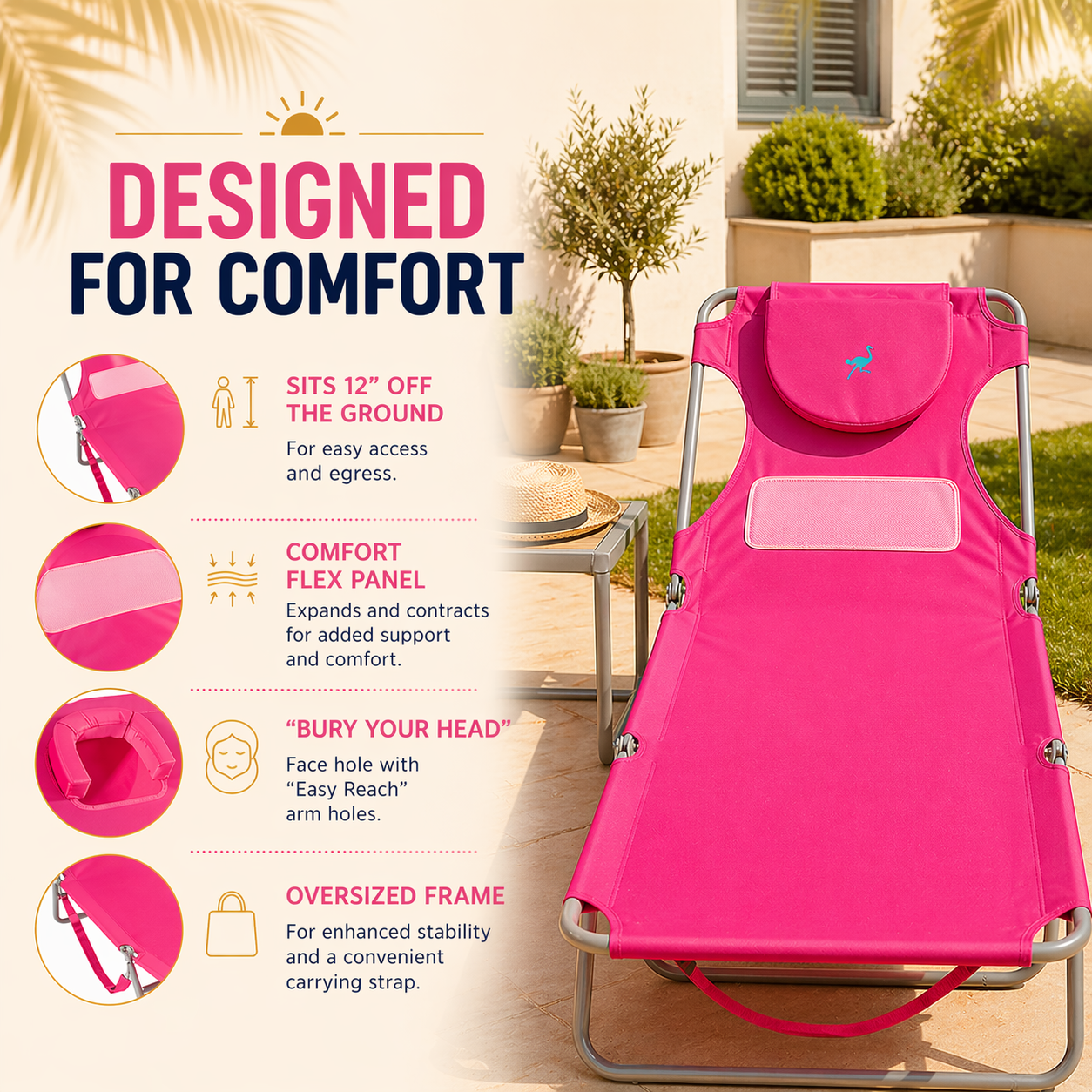 Golden Days Co. Portable Sunbathing Chair