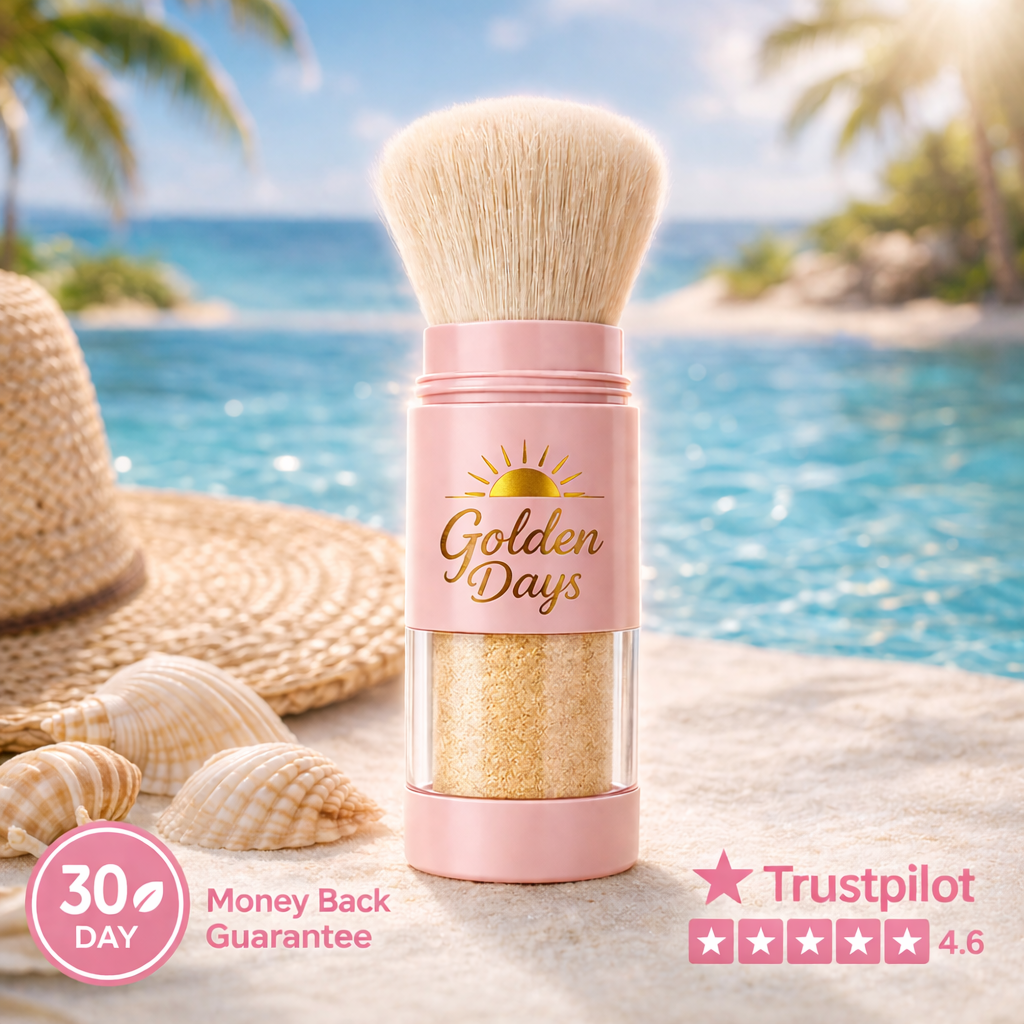 Golden Days SPF 50+ Mineral Powder Sunscreen Brush